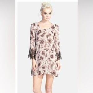 WOMEN’S PURPLE AND BLACK ASTR FLORAL DRESS